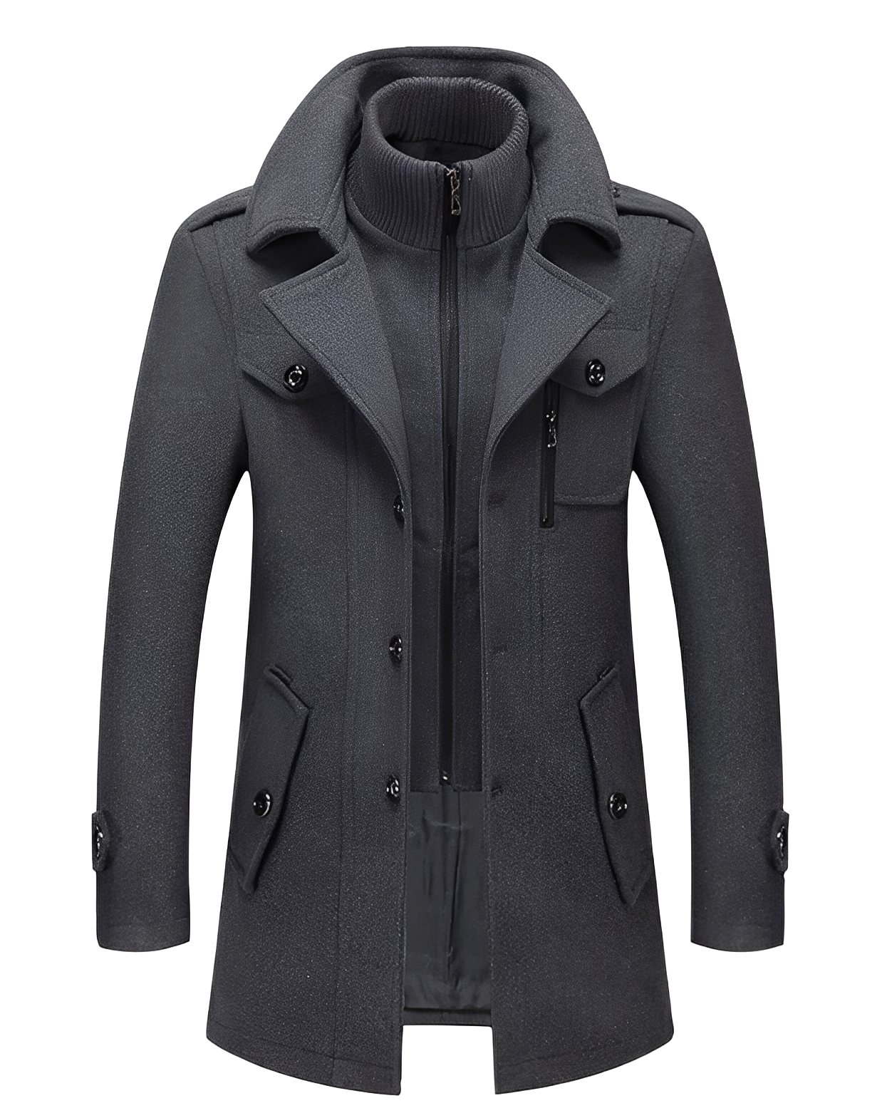 Berg-Feldt | Stylische Jacke mit doppeltem Kragen für Männer