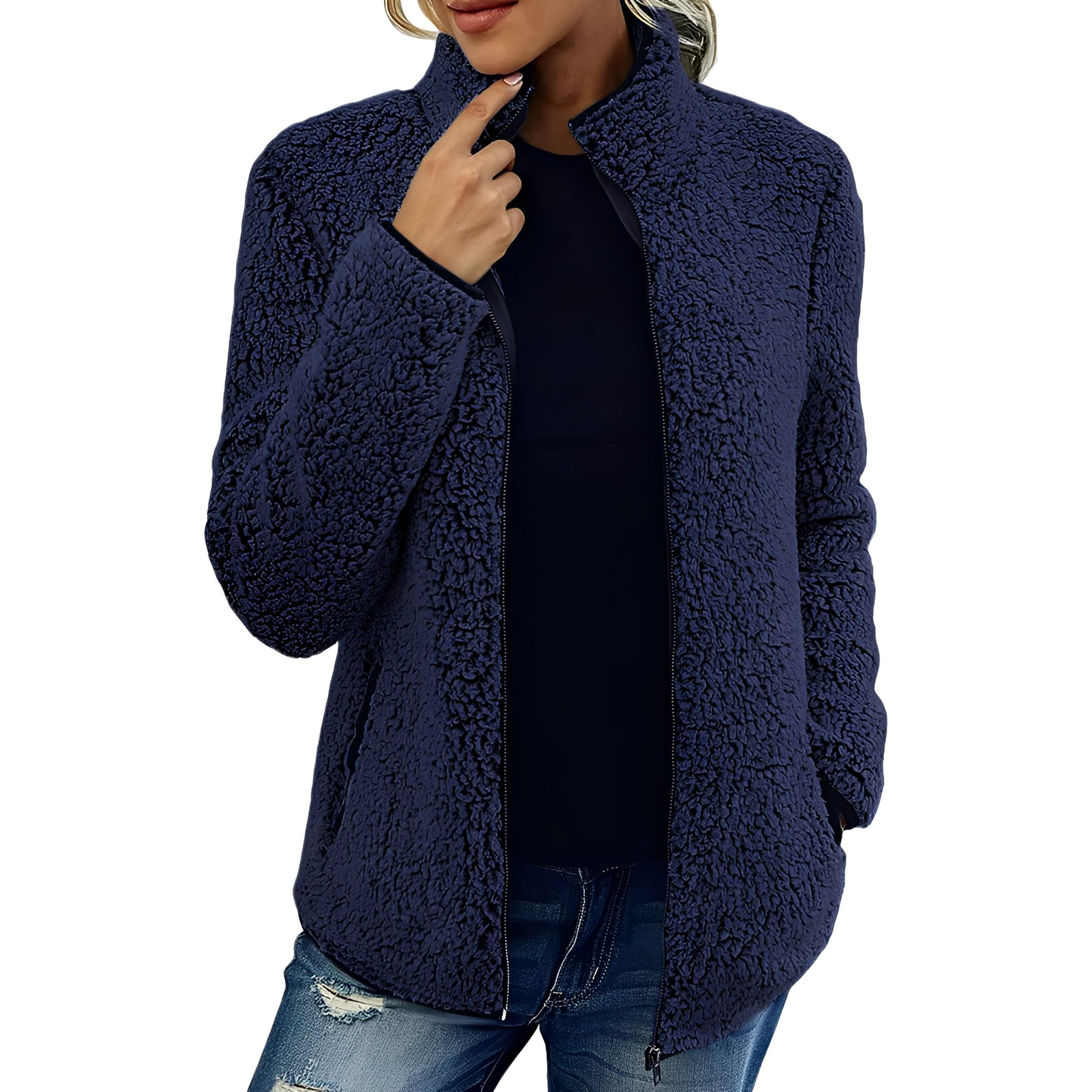 Berg-Feldt | Eleganter Fleece-Veloursmantel für Damen