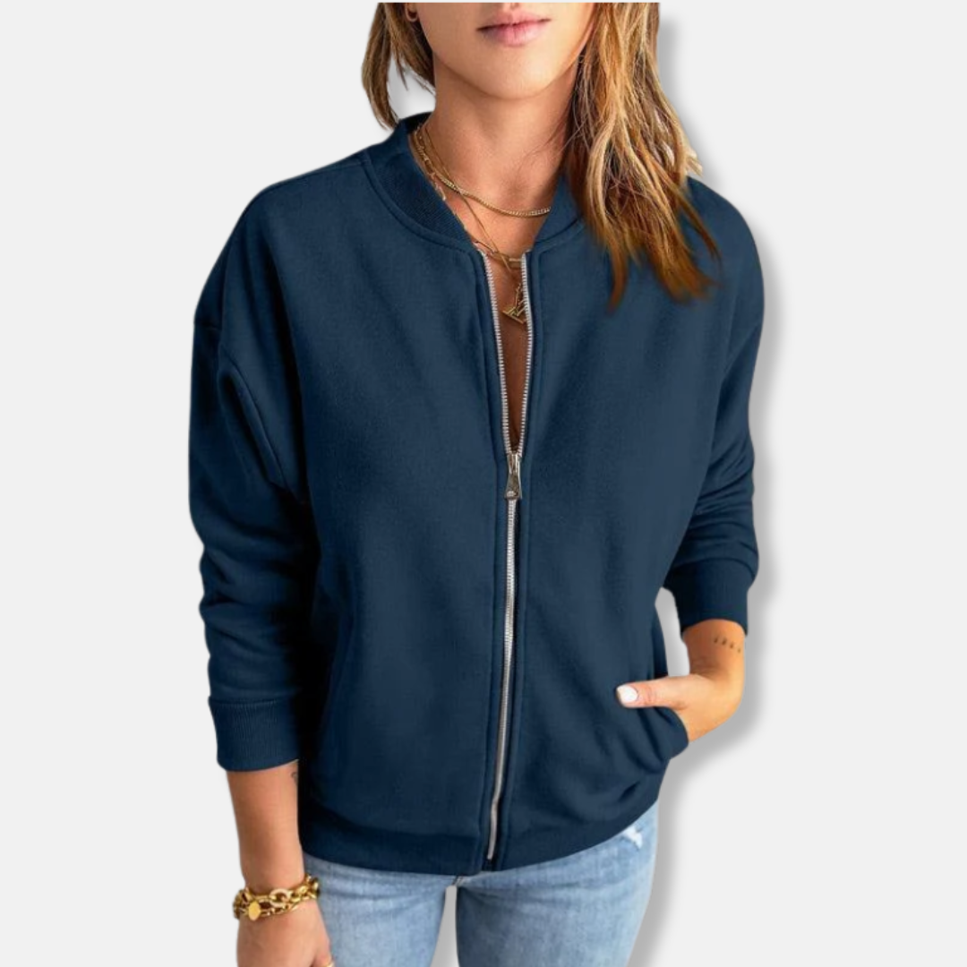 Berg-Feldt | Jacke - Leicht - Lässige Passform - Reißverschluss - Rippenbündchen - Lässiger Look