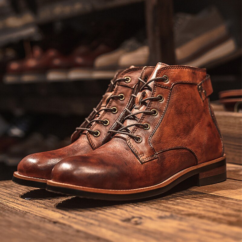 Clyde : Bottes orthopédiques en cuir pour hommes