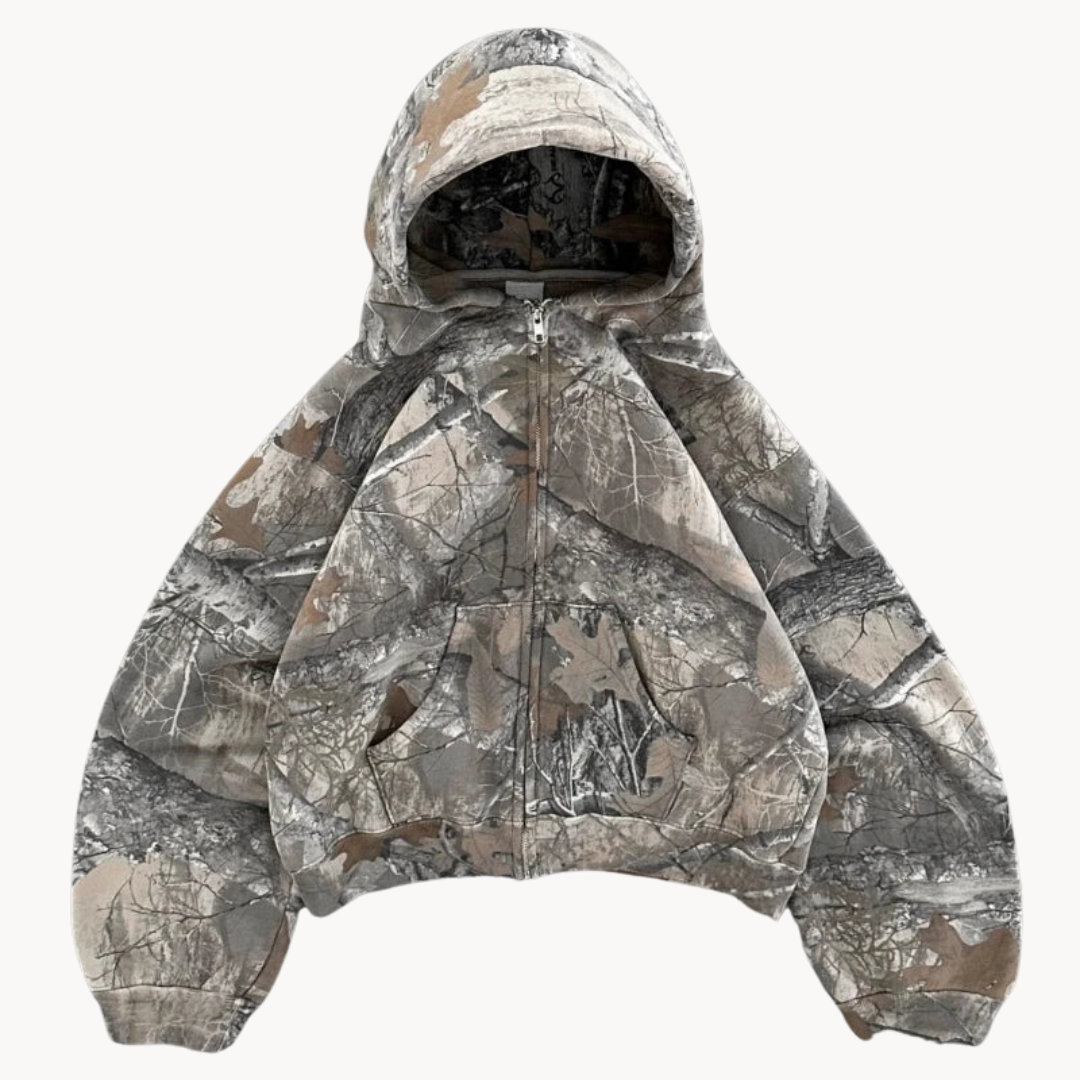 Fudus : Sweat à capuche camouflage oversize – Confort et design camouflage élégant