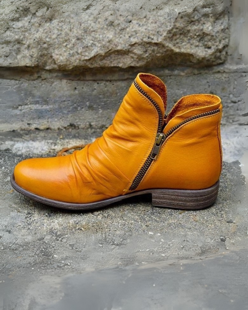 Berg-Feldt | Lederstiefel mit Reißverschluss