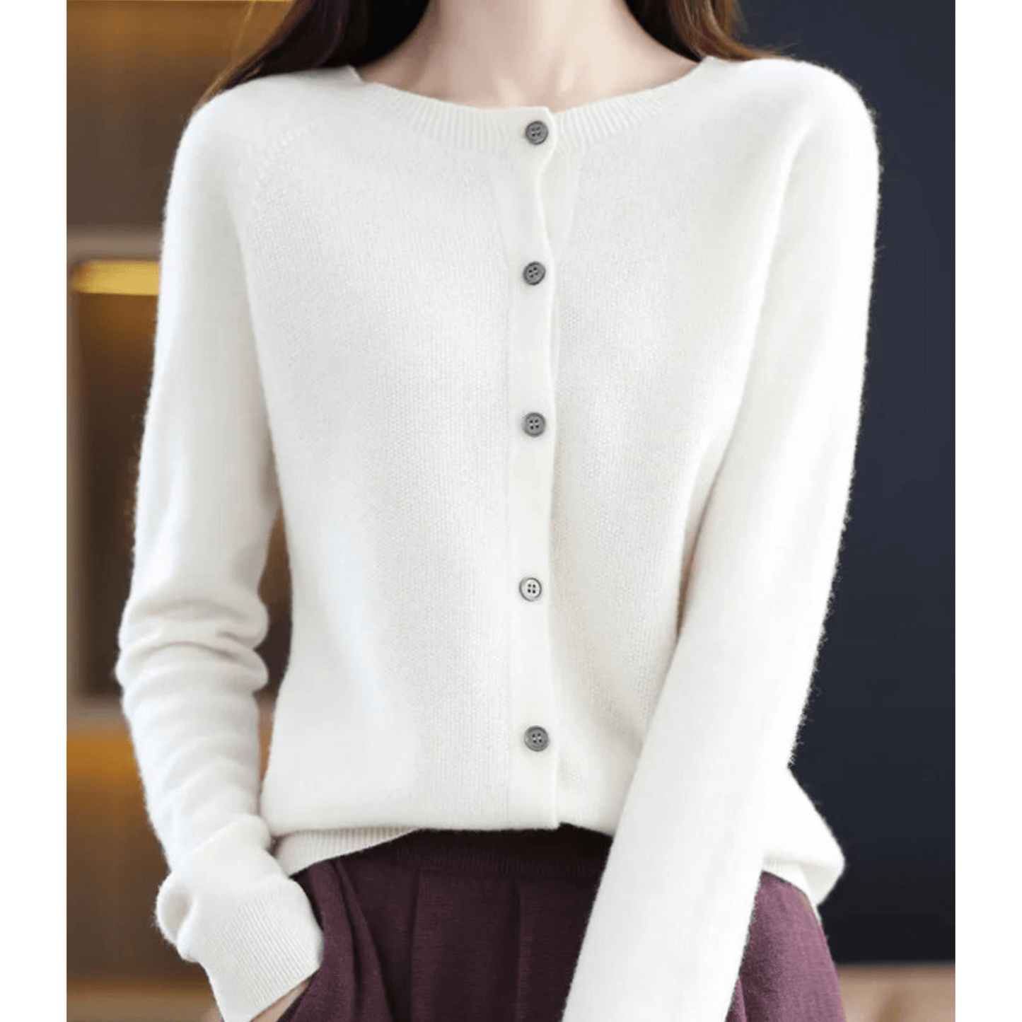 Berg-Feldt | Cardigan fin pour femme à col rond