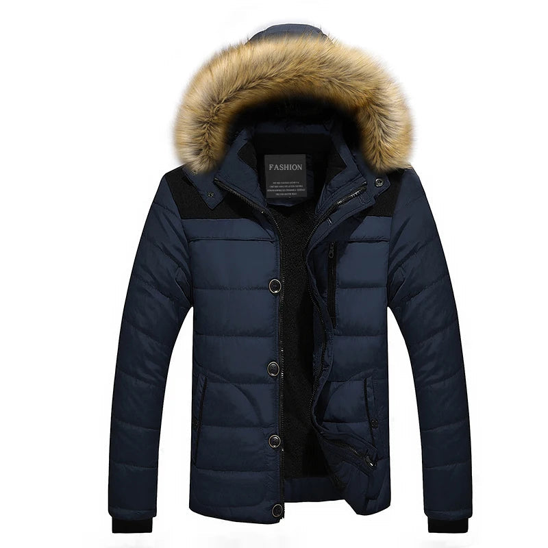 Berg-Feldt | Herren Daunenjacke mit Pelzkragen