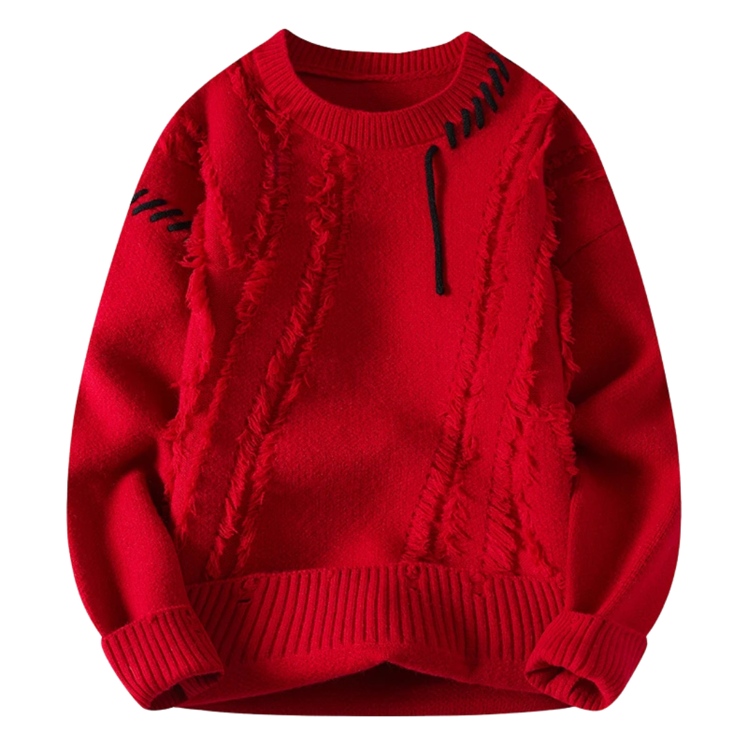 Berg-Feldt | Strickjacke mit Rohnähten Lässiger Schnitt Einzigartiger Streetwear-stil