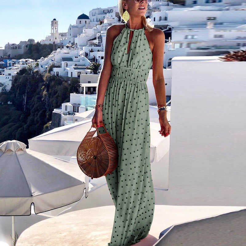 Maxikleid im Boho-Stil mit Neckholder - Kae