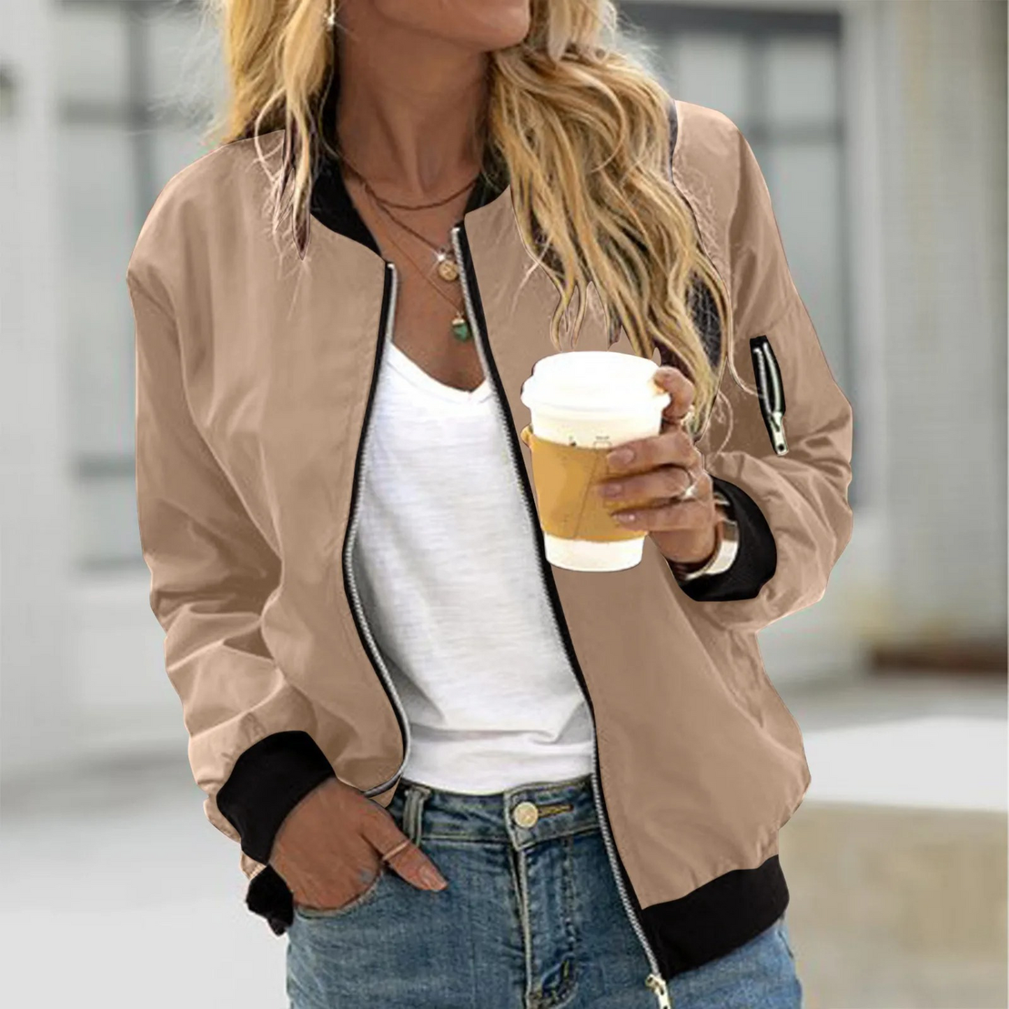 Berg-Feldt | Blouson aviateur zippé confortable pour femme
