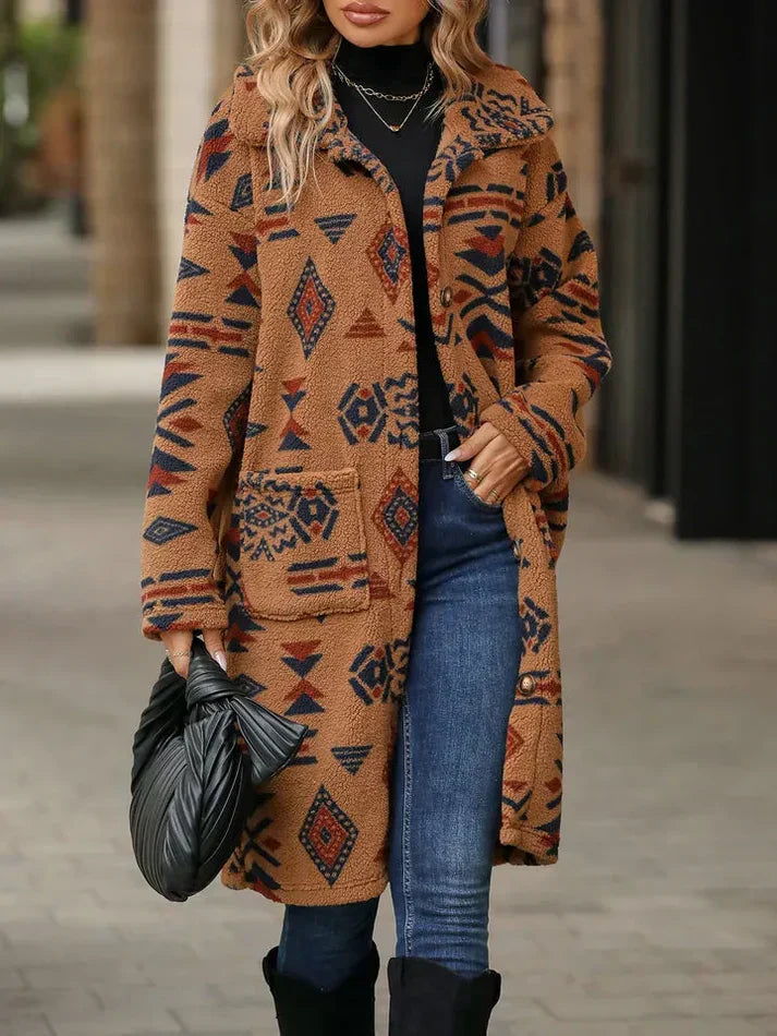 Berg-Feldt | Manteau d'hiver avec imprimé élégant pour les jours froids