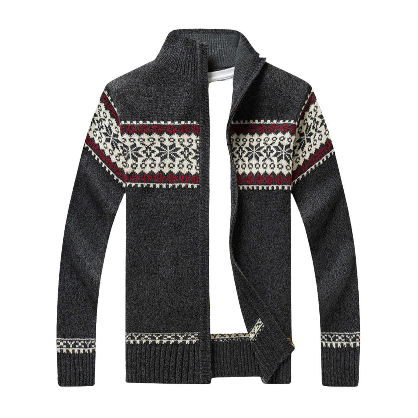 Pull pour homme à motif flocon de neige nordique