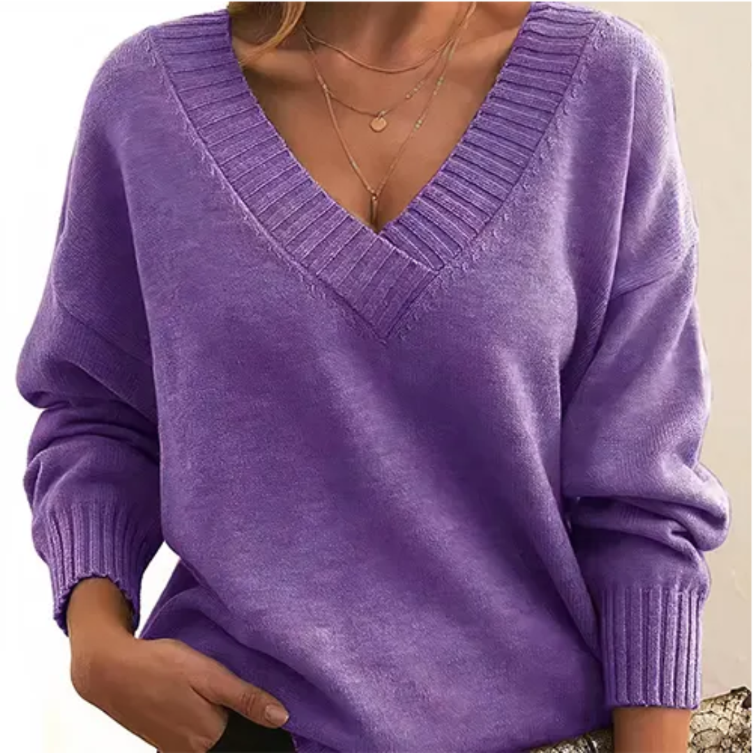 Berg-Feldt | Pullover Winter V-Ausschnitt für Frauen