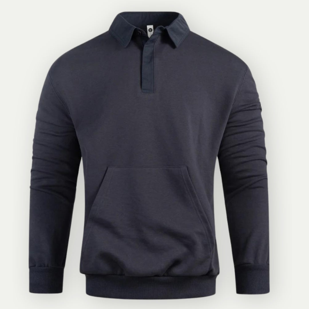 Klassischer Pullover mit Kragen aus Gabardine