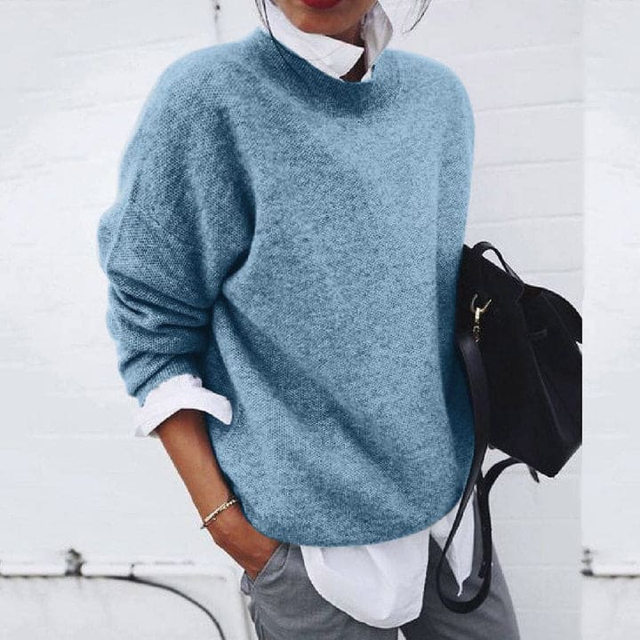 Berg-Feldt | Klassischer Pullover mit Hohem Kragen Wollmischung Elegant und Zeitlos