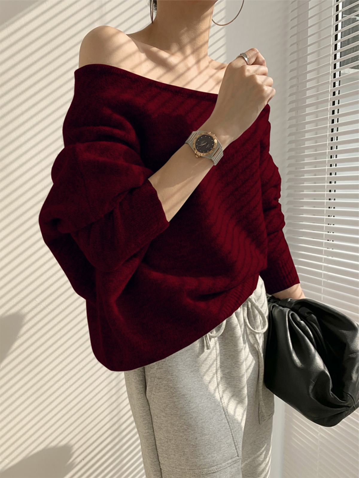 Berg-Feldt | Pullover Asymmetrisch für Damen Warm