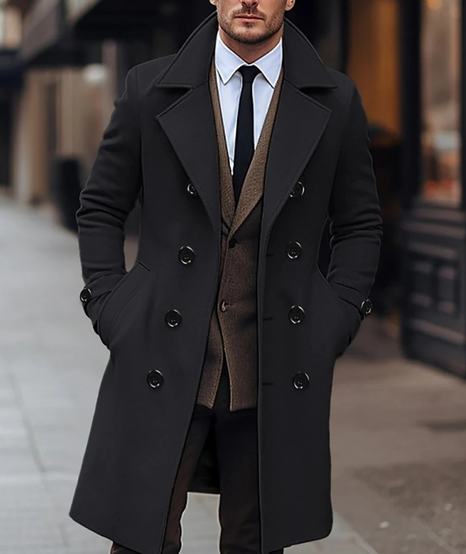 Berg-Feldt | Eleganter Männer-Doppelreiher-Mantel