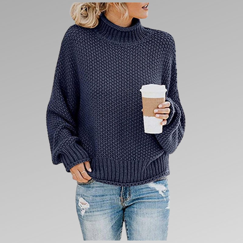 Berg-Feldt | Hochkragen Strick Langarm Pullover