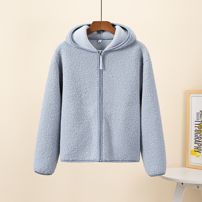 Berg-Feldt | Kapuzenjacke mit Reißverschluss und Weichem Sherpa Stoff, Fleece Weste