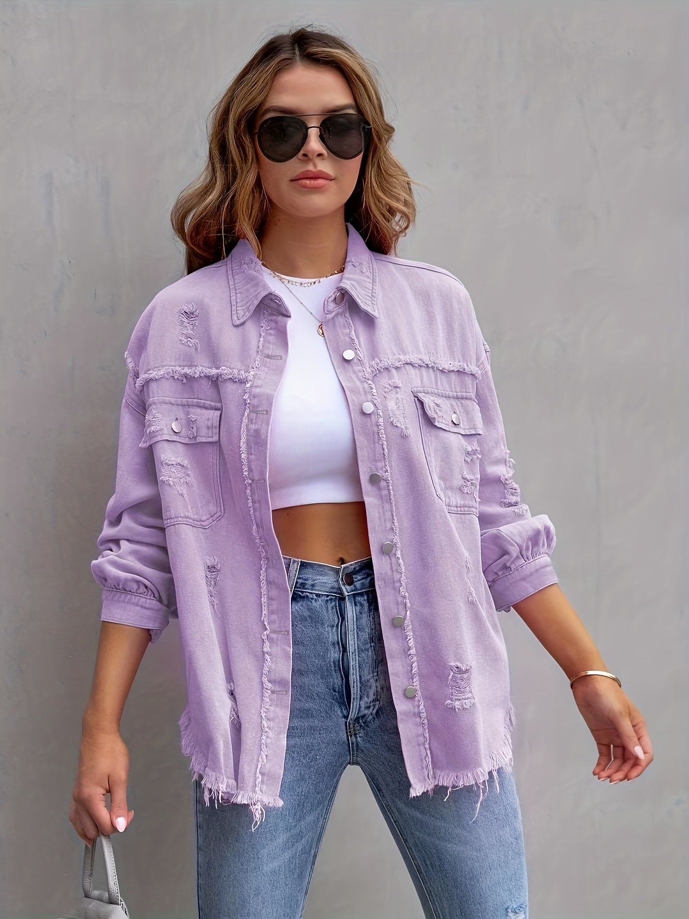 Berg-Feldt | Veste en jean déchirée oversize