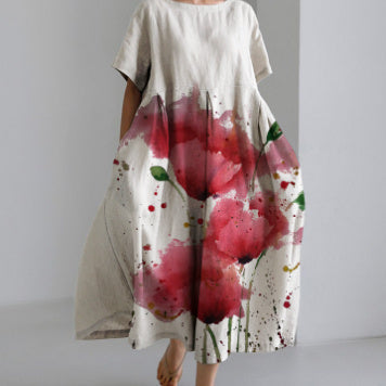 Robe aspect coton avec impression 3D Fudus