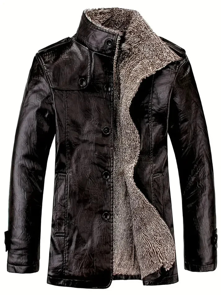 Berg-Feldt | Herren Lederjacke mit Fleecefutter