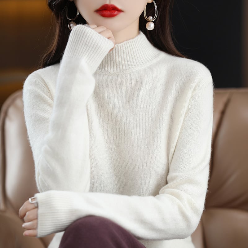 RAQUEL: Pull col roulé en grosse maille