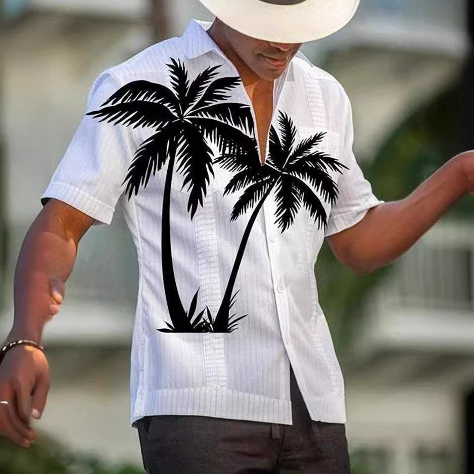 Fudus Chemise d'été 3D à imprimé floral