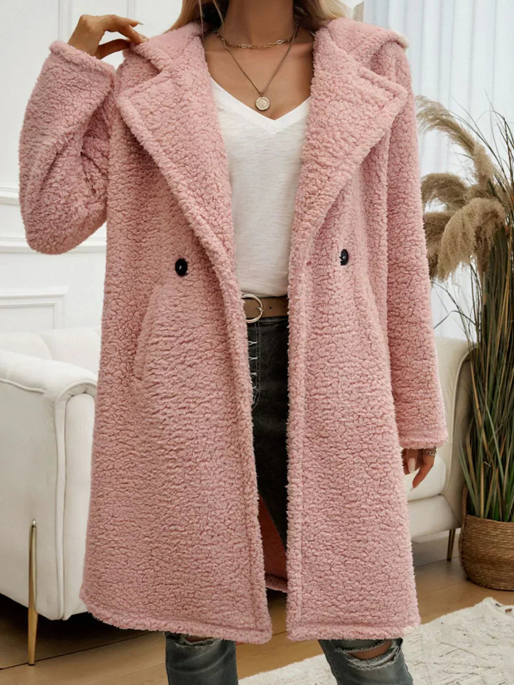 Berg-Feldt | Verlängter Teddy Hoodie Fleece Stilvoll und Warm