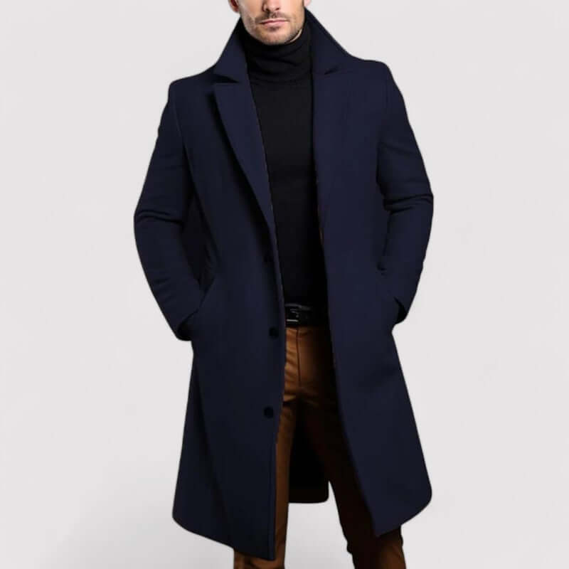 Berg-Feldt | Herren Langer Winter Wollmantel