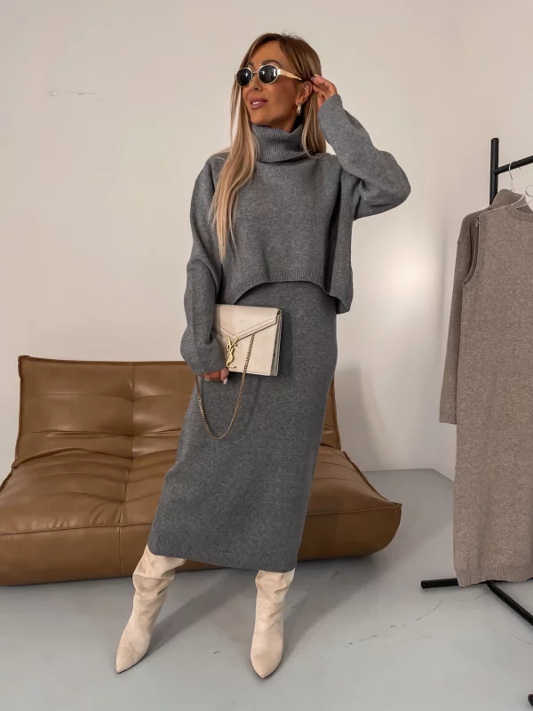 Berg-Feldt | Ensemble confortable en tricot pour femme avec col roulé