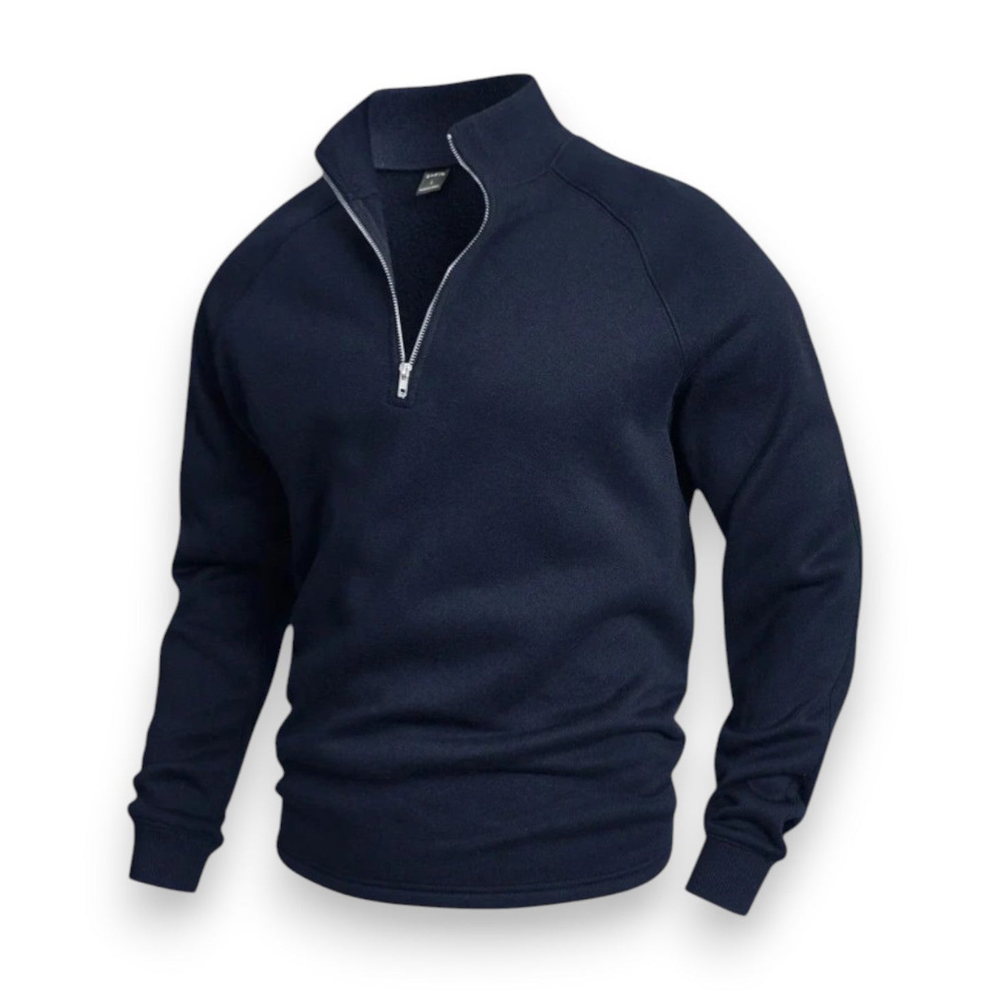 Berg-Feldt | Hochkragen Strickpullover Halb Reißverschluss Komfort und Stil