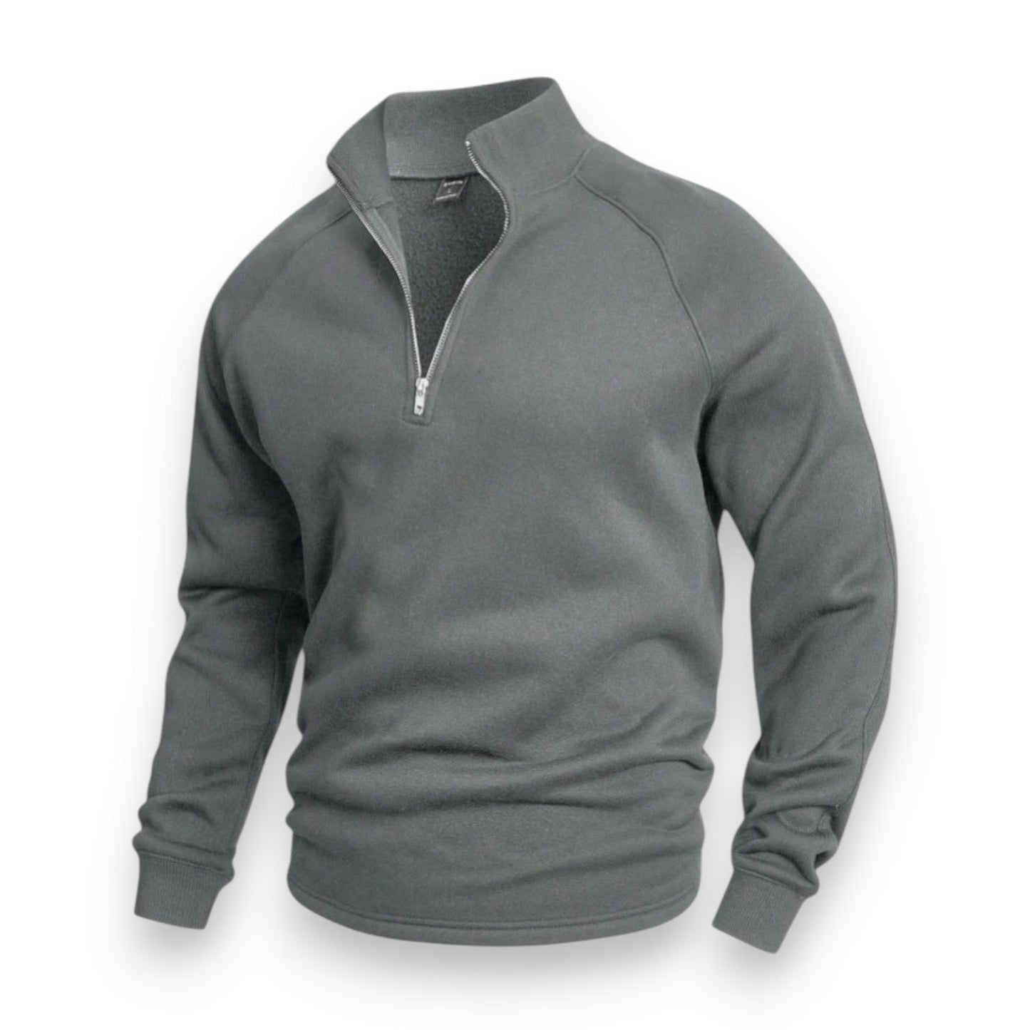 Berg-Feldt | Hochkragen Strickpullover Halb Reißverschluss Komfort und Stil
