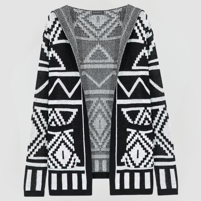 Gilet en maille CONRAD au motif géométrique