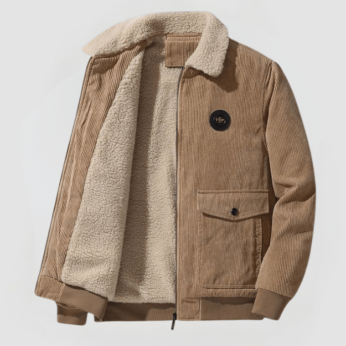 Veste en velours côtelé doublée sherpa de Wolfram