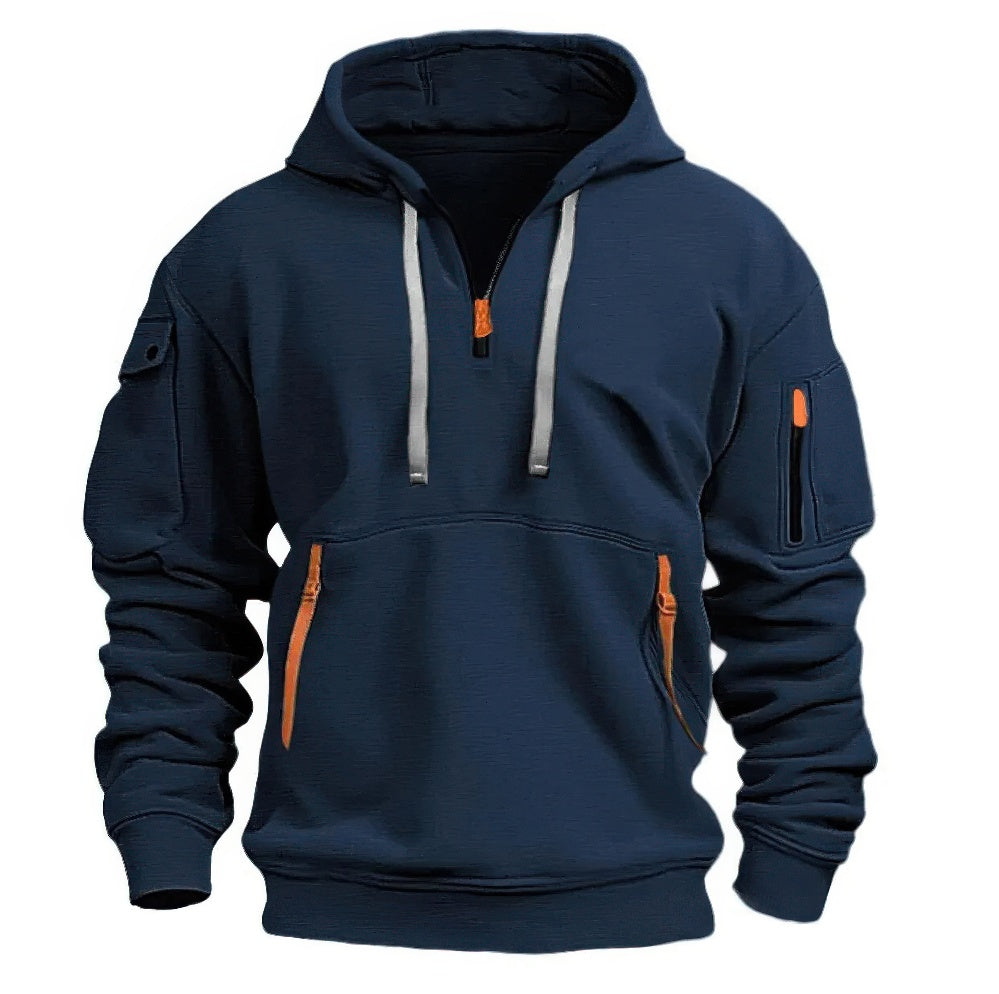 Sweat à capuche Fudus en coton confortable et décontracté