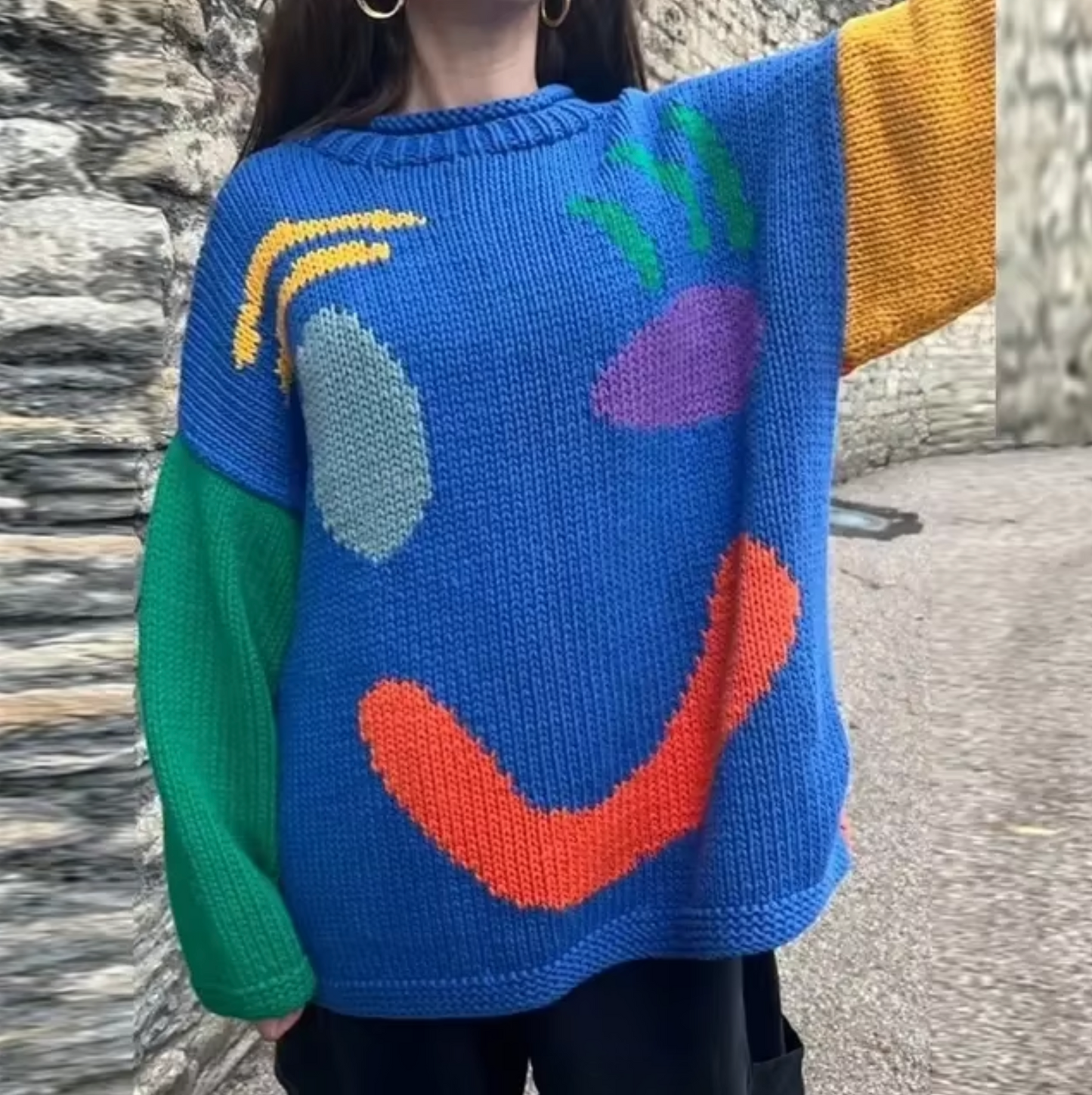 Berg-Feldt | übergroßer Baumwollstrickpullover