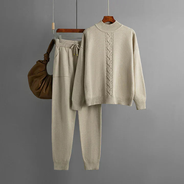 Berg-Feldt | Ensemble pull et pantalon en maille à col roulé, demi-col roulé