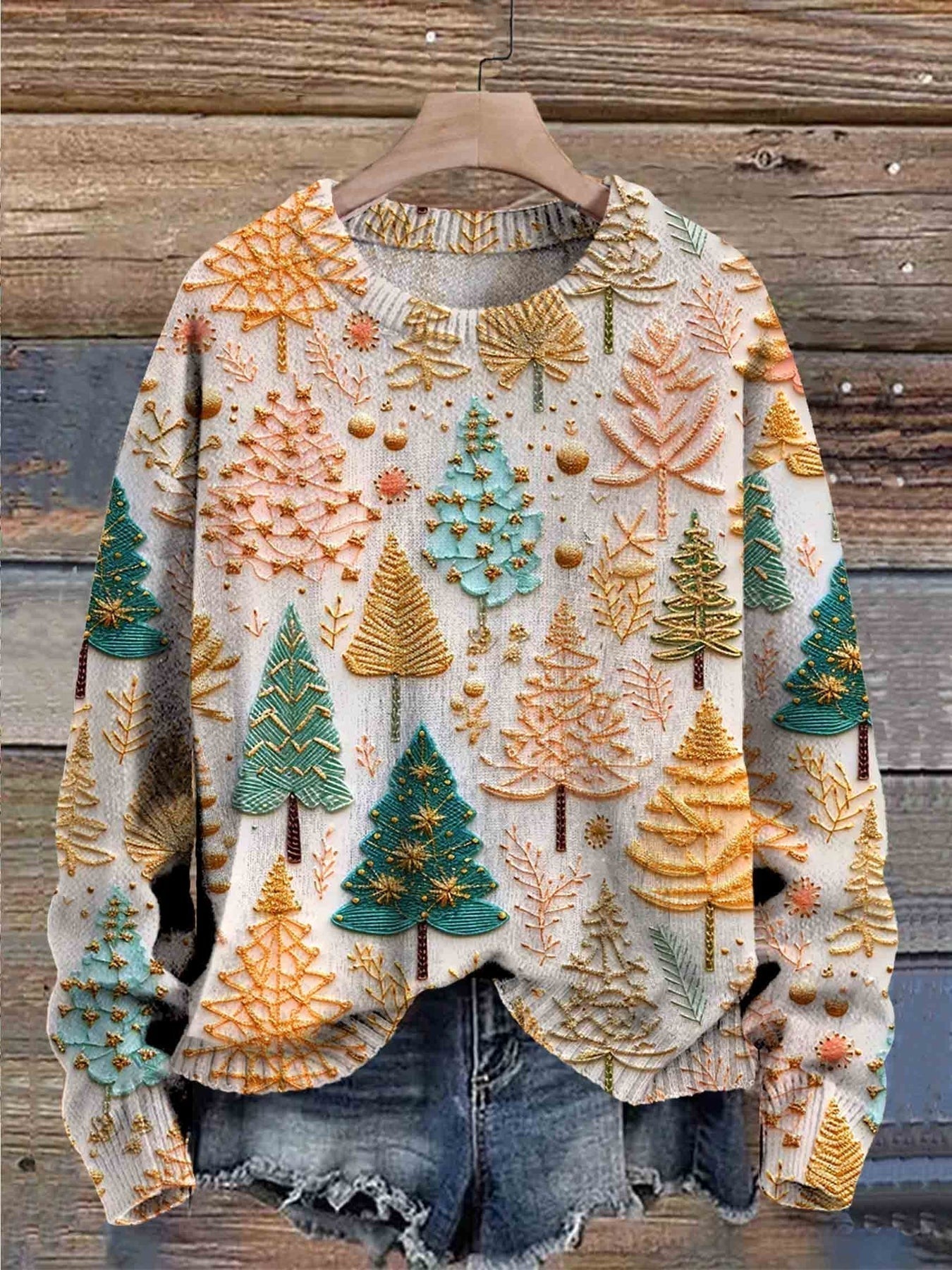Pull de Noël Céline™ à motif sapin de Noël