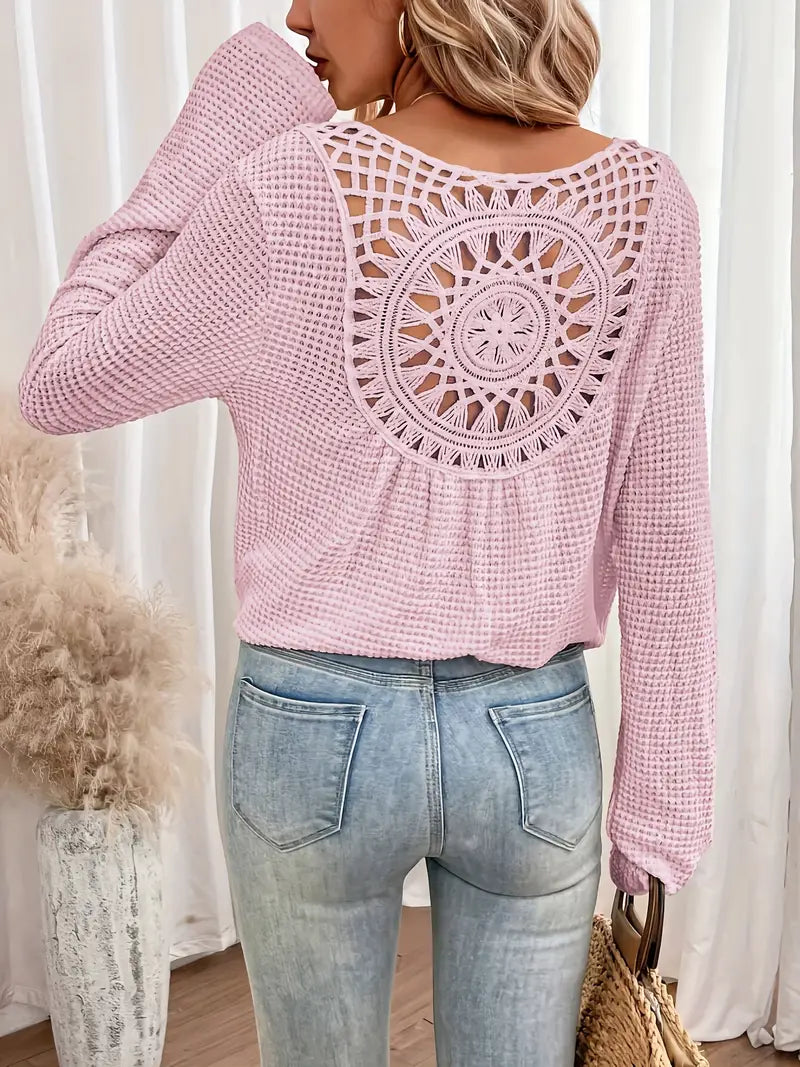 Berg-Feldt | Trendige Damen Sweater Gehäkelte Trendy, Komfortabel