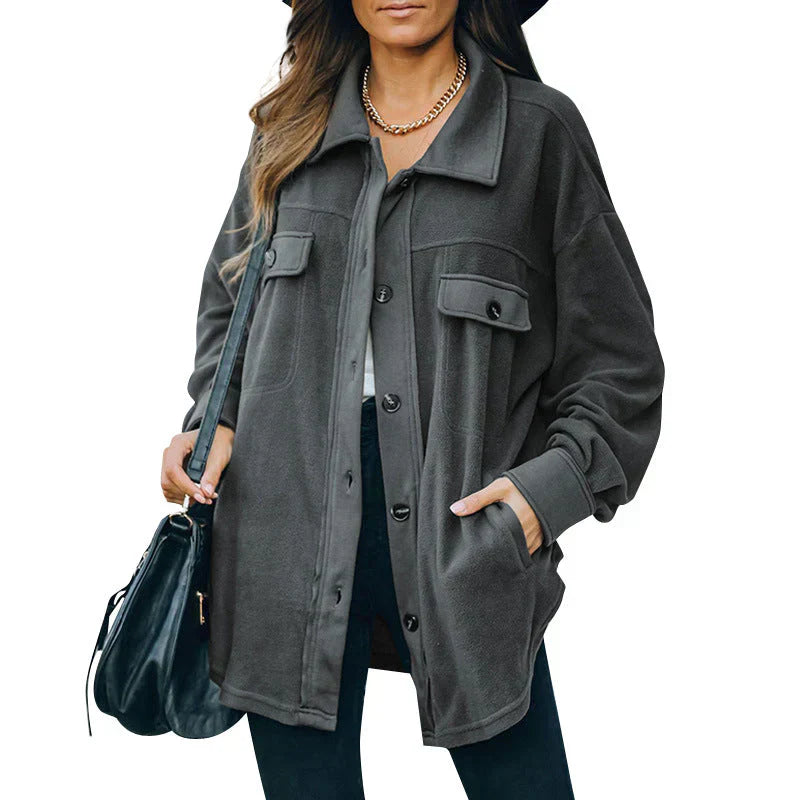 Berg-Feldt | Fleece-Jacke mit Knöpfen