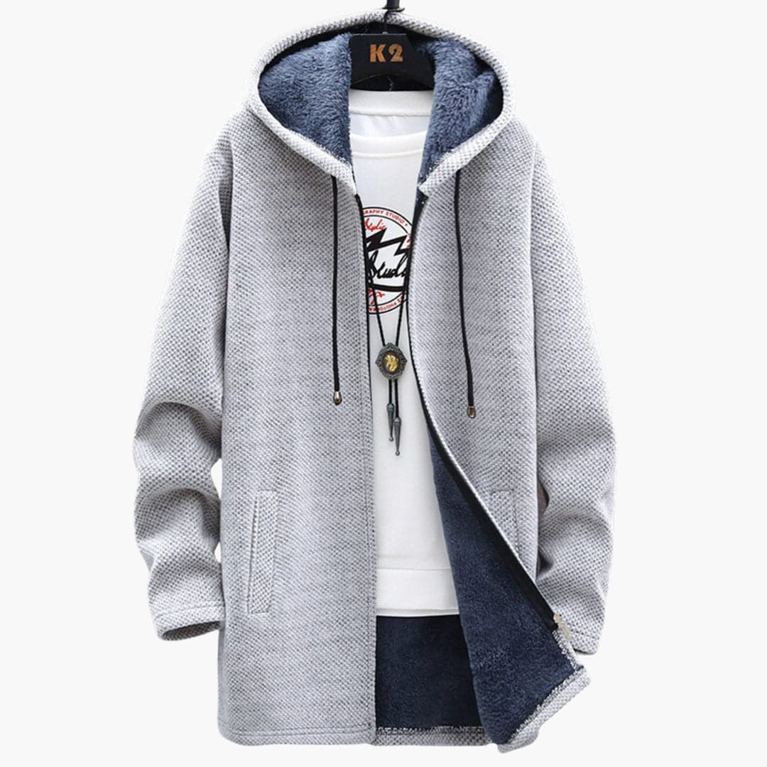 Berg-Feldt | Lange Kapuzenjacke Weiches Fleecefutter Bequemer Stil