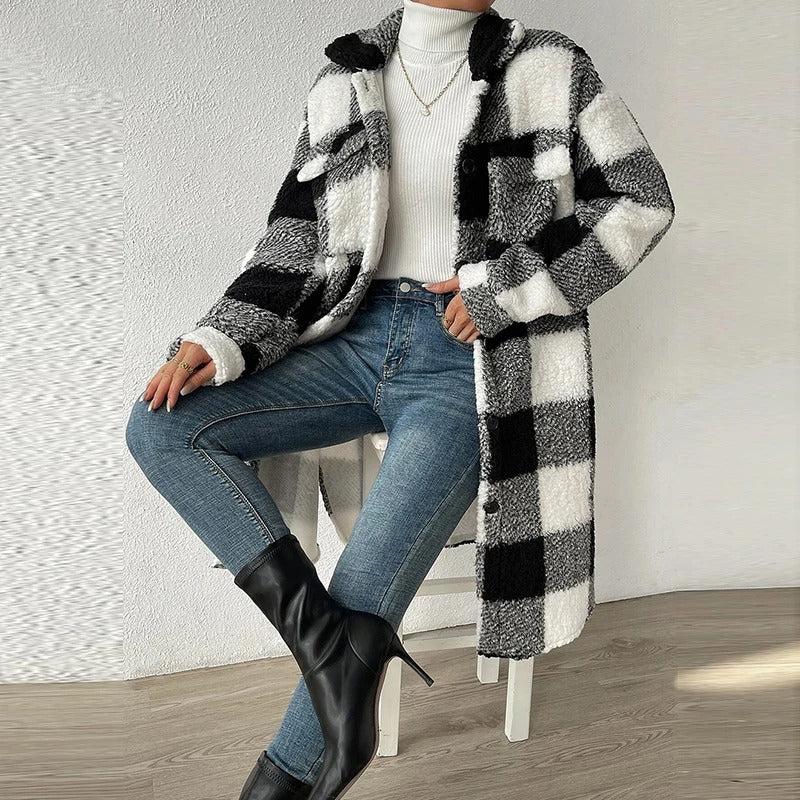 Berg-Feldt | Kariertes Overshirt Aus Teddyfleece