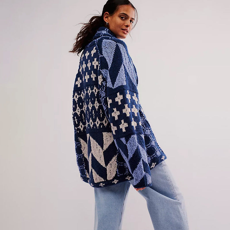 Berg-Feldt | Veste Souple à Motifs Géométriques Modernes