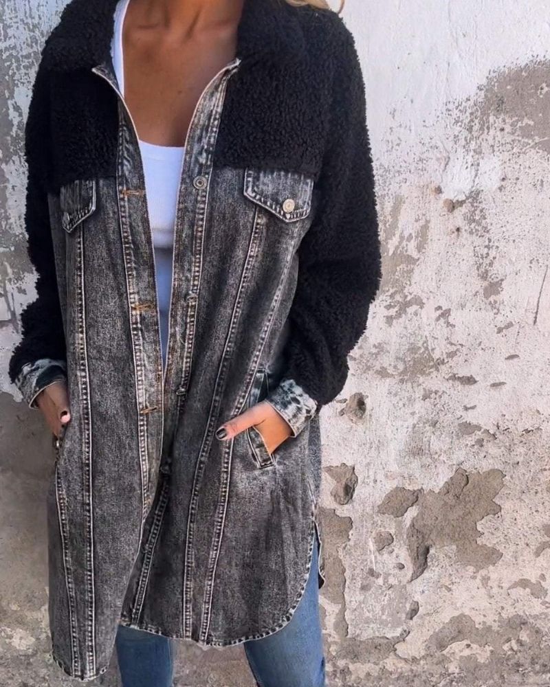 Berg-Feldt | Revers Einreihige Jeansjacke