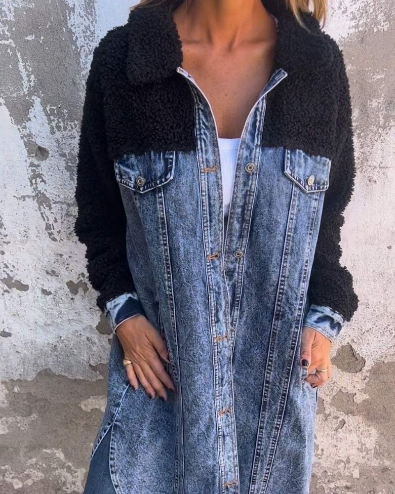 Berg-Feldt | Revers Einreiher Denim Jacke
