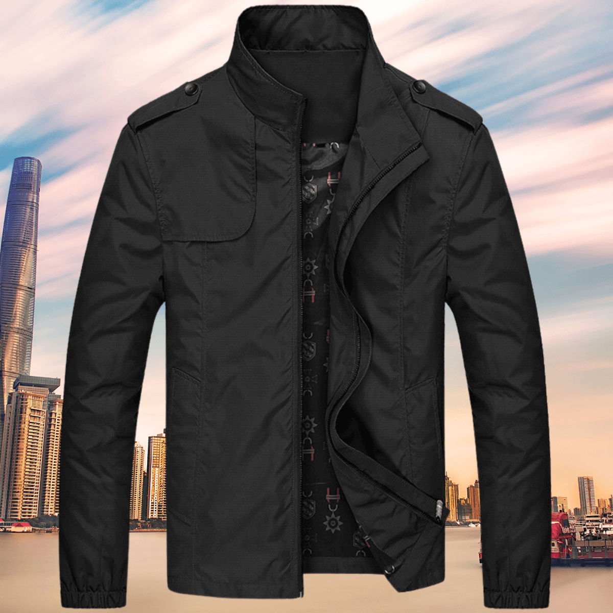 Berg-Feldt | Herren Herbst Freizeit Oxford Jacke mit Kragen
