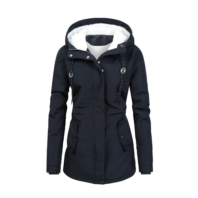 Berg-Feldt | Mit Fleece gefütterte Damenjacke mit Kapuze und Kordelzug