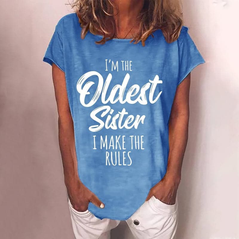 T-shirt Cosima à col rond et imprimé lettres