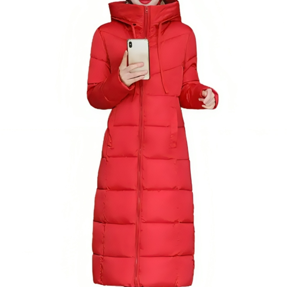 Berg-Feldt | Lange Gewattete Winterjacke Mit Kapuze Für Damen