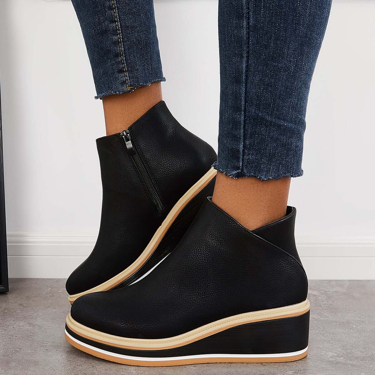 Berg-Feldt | Stiefeletten mit Reißverschluss und Plateau