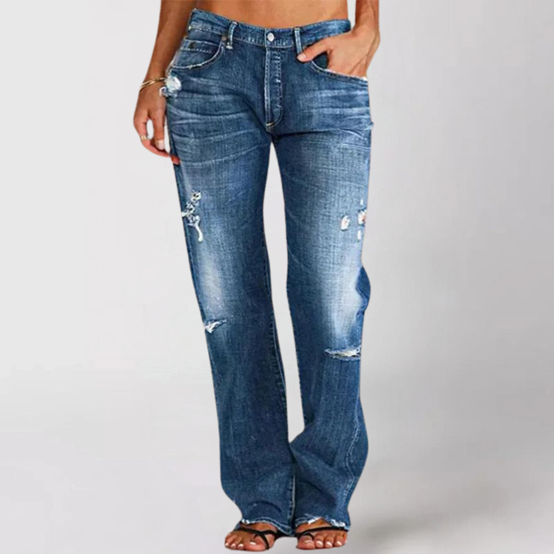 Crystie Locker: Jean en denim large