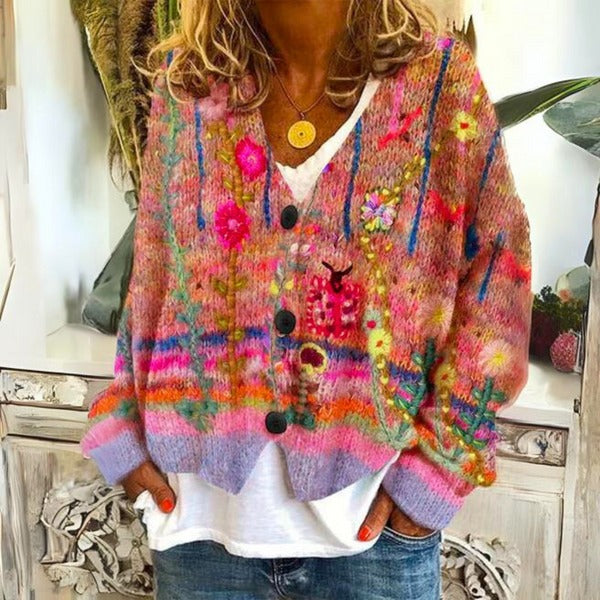 Berg-Feldt | Damenpullover mit Floralen Motiven